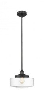 Bridgeton - 1 Light - 12 inch - Matte Black - Stem Hung - Mini Pendant (3442|616-1S-BK-G692-12)