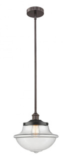 Oxford - 1 Light - 12 inch - Oil Rubbed Bronze - Stem hung - Mini Pendant (3442|616-1S-OB-G542)