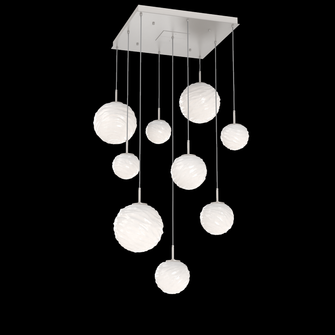 Gaia Square 9pc Multi-Pendant (1289|CHB0092-09-BS-WL-C01-L3)
