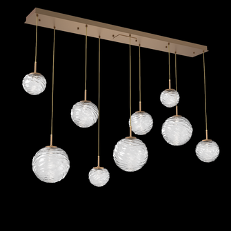 Gaia Linear Multi-Pendant Chandelier (1289|PLB0092-09-NB-C-C01-L1)