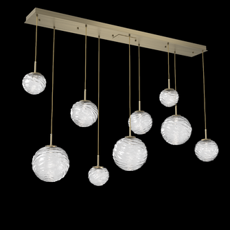 Gaia Linear Multi-Pendant Chandelier (1289|PLB0092-09-HB-C-C01-L1)