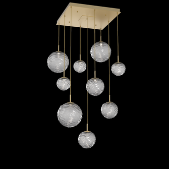 Gaia Square Multi-Pendant Chandelier (1289|CHB0092-09-GB-S-C01-L1)