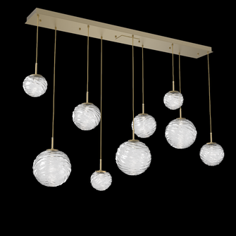 Gaia Linear 9pc Multi-Pendant (1289|PLB0092-09-GB-C-C01-L3)