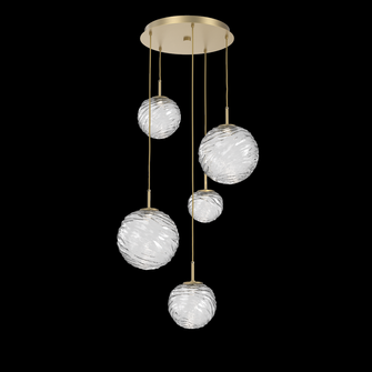 Gaia Round Pendant Chandelier (1289|CHB0092-05-GB-C-C01-L3)