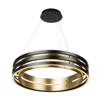 Toledo Collection 1-Light 44.5'' Chandelier Black and Brushed Brass (12|AC6750BB)