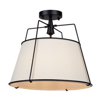 Pullman Collection 3-Light Semi-Flush Mount Black (12|SC13362BK)