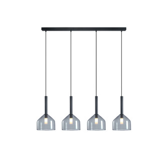Kali Collection 4-Light Island/Pool Table Black (12|AC11954BK)