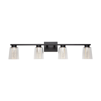 Dalton Collection 4-Light Bathroom Vanity Fixture Black (12|AC7354BK)