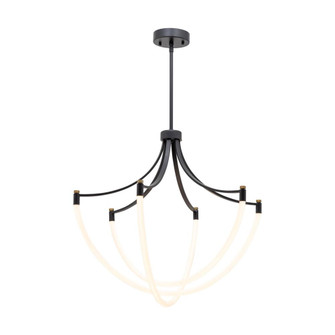 Cascata Collection 3-Light Chandelier Black and Brushed Brass (12|AC6810BK)