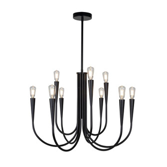 Bronte Collection 9-Light Chandelier Black (12|AC11929BK)