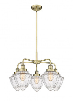 Bullet - 5 Light - 24 inch - Antique Brass - Chandelier (3442|916-5CR-AB-G664-7)