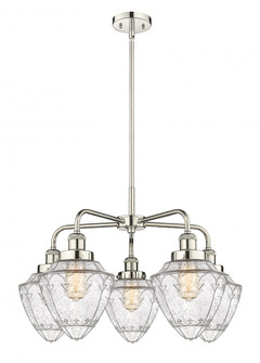 Bullet - 5 Light - 24 inch - Polished Nickel - Chandelier (3442|916-5CR-PN-G664-7)