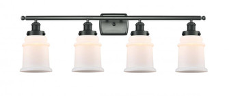 Canton - 4 Light - 36 inch - Matte Black - Bath Vanity Light (3442|916-4W-BK-G181)