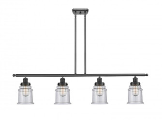Canton - 4 Light - 48 inch - Matte Black - Stem Hung - Island Light (3442|916-4I-BK-G184)