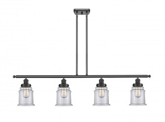 Canton - 4 Light - 48 inch - Matte Black - Stem Hung - Island Light (3442|916-4I-BK-G182)