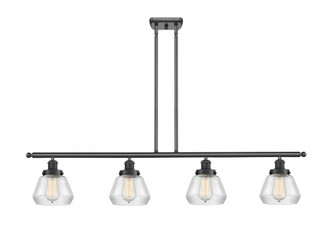 Fulton - 4 Light - 48 inch - Matte Black - Stem Hung - Island Light (3442|916-4I-BK-G172)