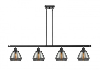 Fulton - 4 Light - 48 inch - Matte Black - Stem Hung - Island Light (3442|916-4I-BK-G173)