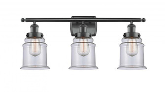 Canton - 3 Light - 26 inch - Matte Black - Bath Vanity Light (3442|916-3W-BK-G182)