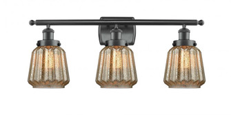 Chatham - 3 Light - 26 inch - Matte Black - Bath Vanity Light (3442|916-3W-BK-G146)