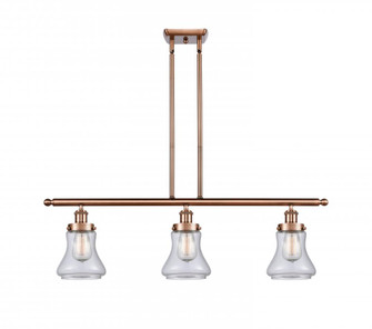 Bellmont - 3 Light - 36 inch - Antique Copper - Stem Hung - Island Light (3442|916-3I-AC-G192)