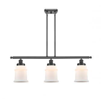 Canton - 3 Light - 36 inch - Matte Black - Stem Hung - Island Light (3442|916-3I-BK-G181)