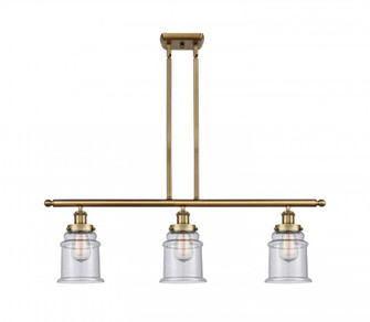 Canton - 3 Light - 36 inch - Brushed Brass - Stem Hung - Island Light (3442|916-3I-BB-G184)