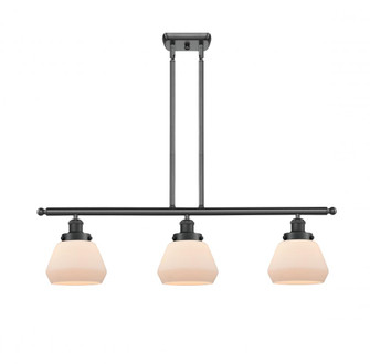 Fulton - 3 Light - 36 inch - Matte Black - Stem Hung - Island Light (3442|916-3I-BK-G171)