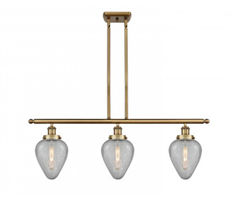 Geneseo - 3 Light - 36 inch - Brushed Brass - Stem Hung - Island Light (3442|916-3I-BB-G165)
