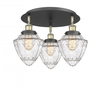 Bullet - 3 Light - 18 inch - Black Antique Brass - Semi-Flush Mount (3442|916-3C-BAB-G664-7)