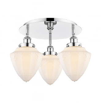 Bullet - 3 Light - 18 inch - Polished Chrome - Semi-Flush Mount (3442|916-3C-PC-G661-7)