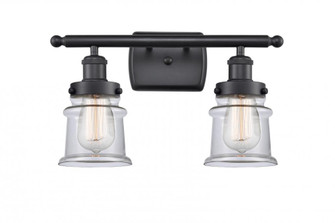 Canton - 2 Light - 16 inch - Matte Black - Bath Vanity Light (3442|916-2W-BK-G182S)
