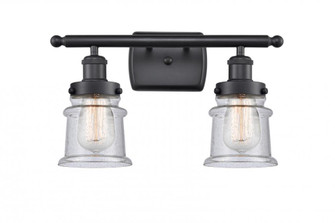 Canton - 2 Light - 16 inch - Matte Black - Bath Vanity Light (3442|916-2W-BK-G184S)