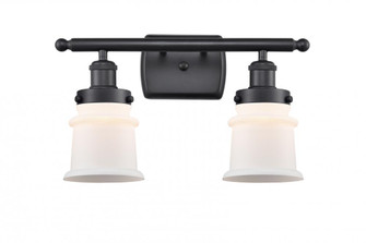 Canton - 2 Light - 16 inch - Matte Black - Bath Vanity Light (3442|916-2W-BK-G181S)