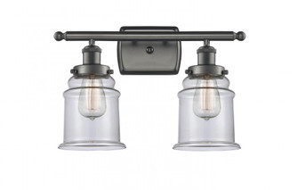 Canton - 2 Light - 16 inch - Oil Rubbed Bronze - Bath Vanity Light (3442|916-2W-OB-G182)