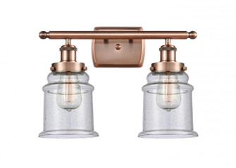 Canton - 2 Light - 16 inch - Antique Copper - Bath Vanity Light (3442|916-2W-AC-G184)