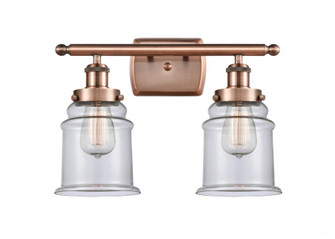 Canton - 2 Light - 16 inch - Antique Copper - Bath Vanity Light (3442|916-2W-AC-G182)