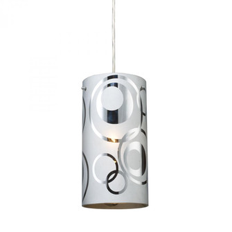 Chromia 1-Light Mini Pendant in Polished Chrome with Cylinder Shade (91|31076/1)