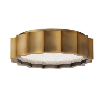 Tarte 12in 120V LED Flush Mount in Aged Brass with Radiance Crystal Dust (168|S8412-700R)