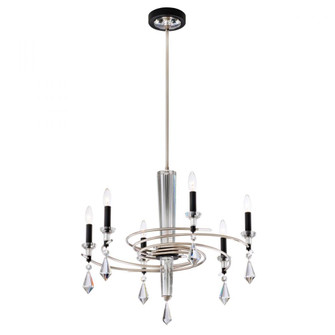 Tempest 6 Light 120V Chandelier in Soft Silver/Black with Radiance Crystal (168|S5606-709/18R)