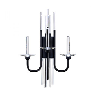 Calliope 3 Light 120/277V Wall Sconce in Black with Clear Optic Crystal (168|S5703-18O)