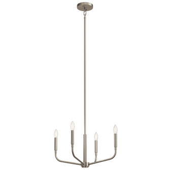 Madden 20 Inch 4 Light Convertible Chandelier in Brushed Nickel (10687|52716NI)