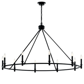 Carrick 54.25 Inch 10 Light Chandelier in Black (10687|52707BK)