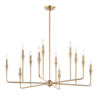 Alvaro 39.75 Inch 12 Light Multi-Tier Chandelier in Champagne Bronze (10687|52692CPZ)
