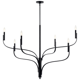 Livadia 47.25 Inch 6 Light Chandelier in Black (10687|52674BK)