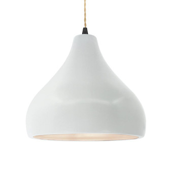 Large Droplet 1-Light Pendant (254|CER-6565-WHT-MBLK-BEIG-TWST-LED1-700)