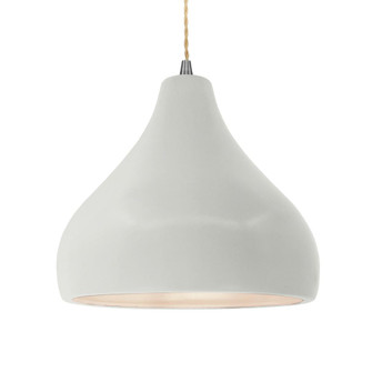 Large Droplet 1-Light Pendant (254|CER-6565-MAT-NCKL-BEIG-TWST-LED1-700)