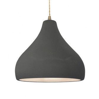 Large Droplet 1-Light Pendant (254|CER-6565-GRY-ABRS-BEIG-TWST)