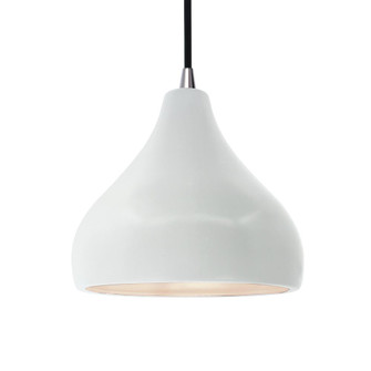 Medium Droplet LED Pendant (254|CER-6563-WTWT-MBLK-BKCD-LED1-700)