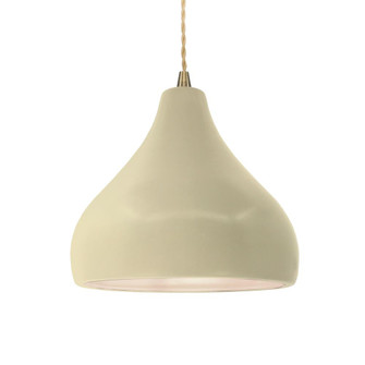 Medium Droplet 1-Light Pendant (254|CER-6563-VAN-ABRS-BEIG-TWST-LED1-700)