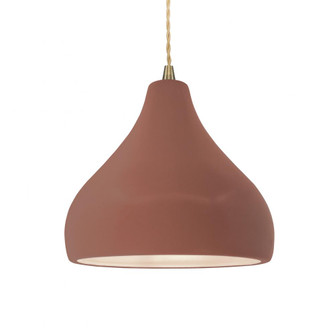 Medium Droplet 1-Light Pendant (254|CER-6563-CLAY-ABRS-BEIG-TWST)